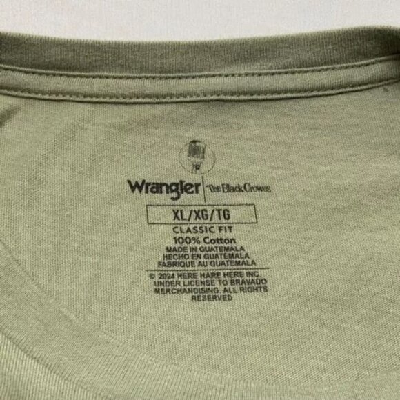 The Black Crows Concert T-Shirt by Wrangler XL Green Classic Fit 100% Cotton NWT - Picture 11 of 12
